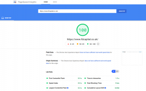 FD Capital page speed insights