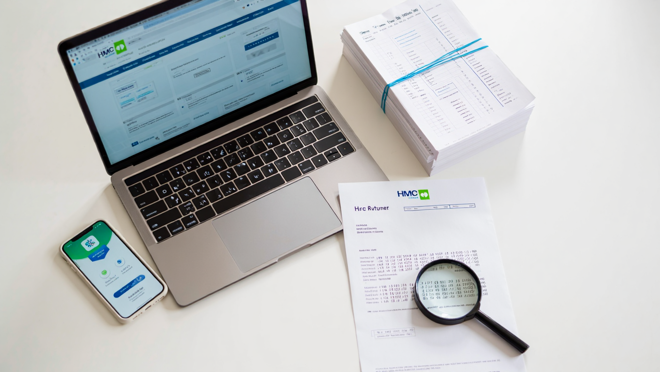 Understanding Your UTR: Where Can I Find My Unique Tax Reference Number? 1 HMRC Tax Desk Flat Lay